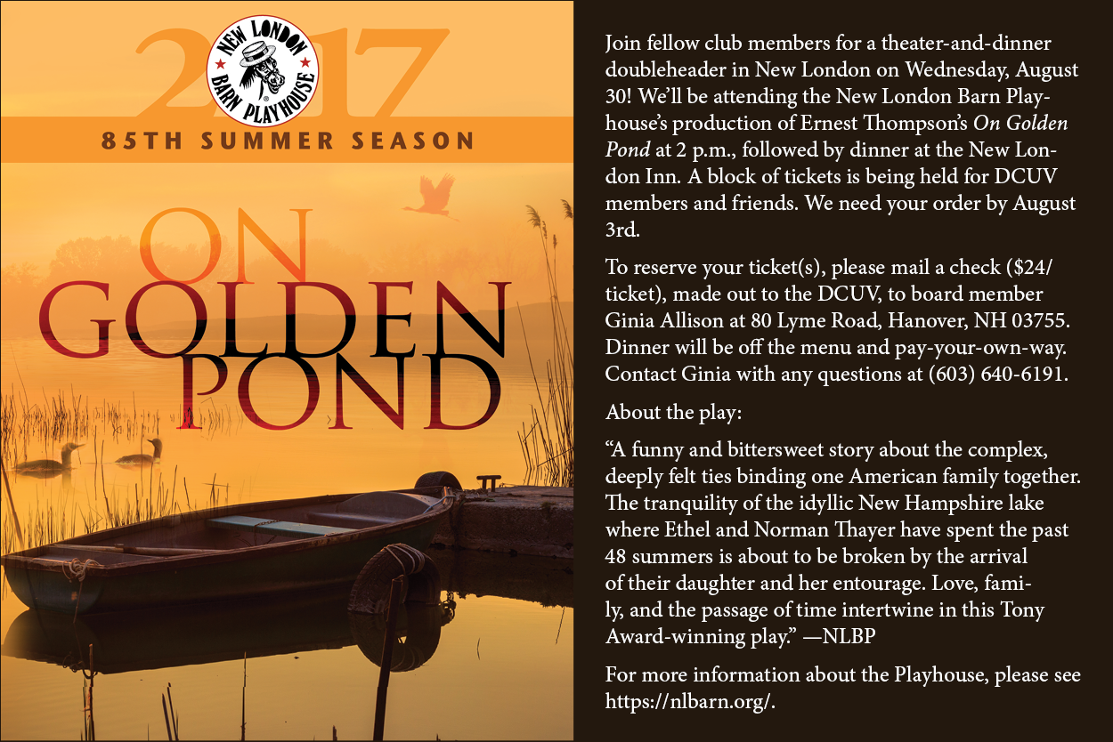 Event poster for On Golden Pond.