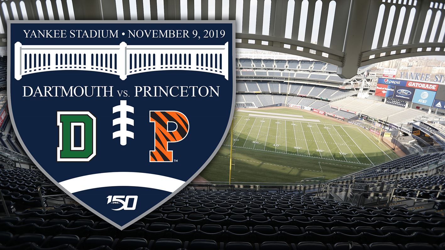Crest advertising the Dartmouth–Princeton game at Yankee Stadium