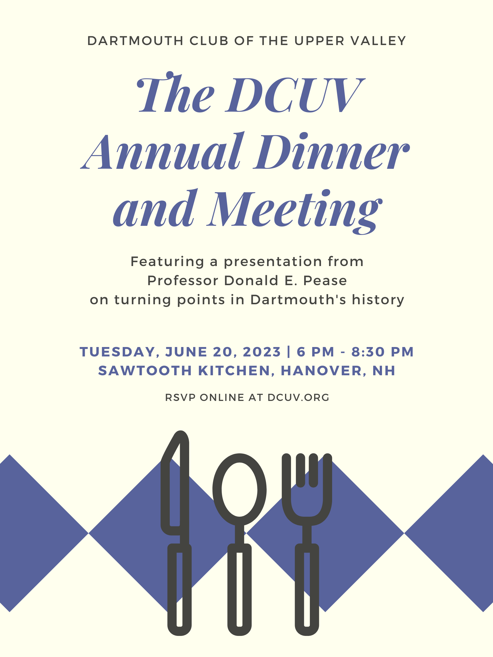 Poster for 2023 DCUV annual dinner